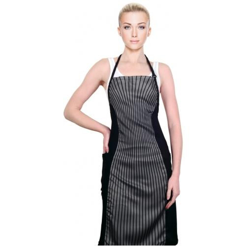 Cricket Gray Pinstripes Slimming Apron