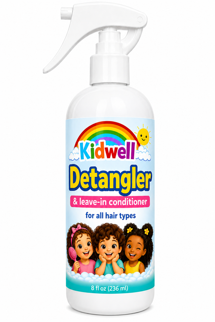 Kidwell Leave-In Spray for Kids – Softens, Smooths & Detangles Hair - 8 oz