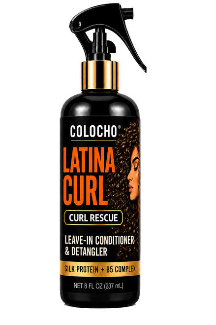 COLOCHO Latina Curl Leave-In Conditioner & Detangler, 10 Benefits in 1, Silk Protein + B5 Complex, for Curly, Wavy & Coily Hair, 8 fl oz