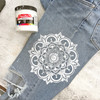 free mandala svg custom jeans screen printing with ikonart stencils