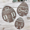 hand drawn gingerbread easter eggs free svg ikonart stencil