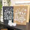 joy peace love scandinavian christmas card design for ikonart stencil