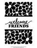 welcome friends flower banner free svg for ikonart custom stencil kit