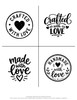handmade made crafted with love for ikonart stencil