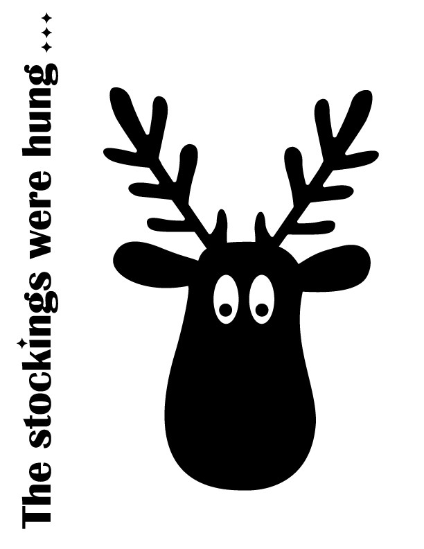 Ikonart Free Christmas Reindeer Stocking Holder Artwork