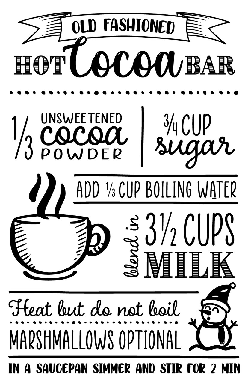 hot cocoa bar clipart