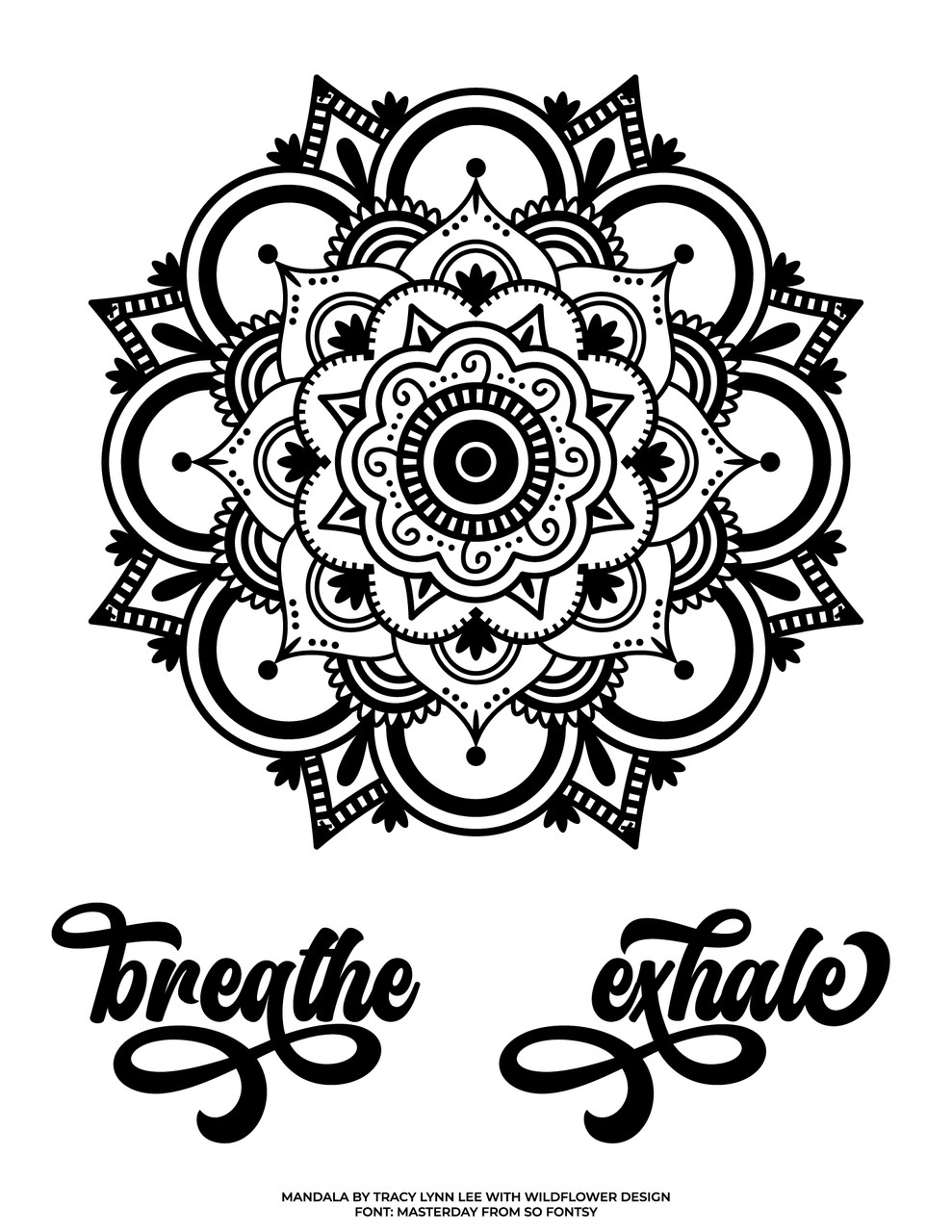 Breathe Relax Mandalas SVG