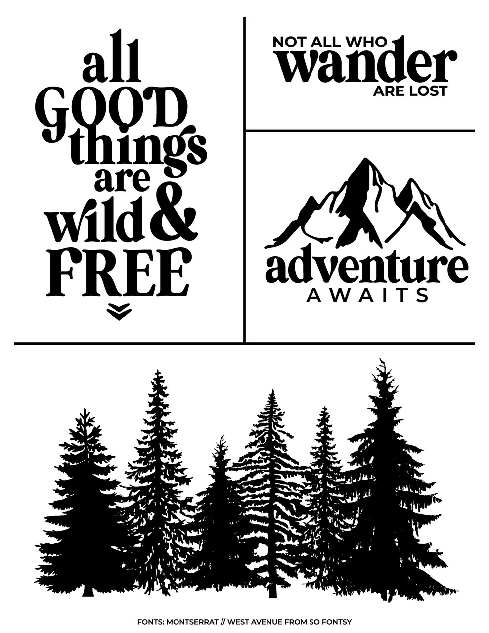 Wild Free Adventure SVG | Ikonart Stencil wild-free-adventure-svg-ikonart-stencil