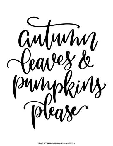 Autumn Leaves and Pumpkins Please free svg artwork