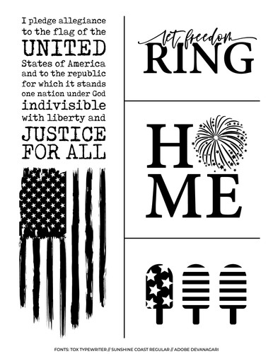 pledge of allegiance svg fourth of july ikonart reusable stencil silkscreen stencil