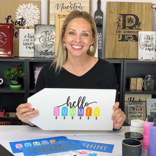 hello summer svg hello sunshine svg ikonart reusable stencil making kit