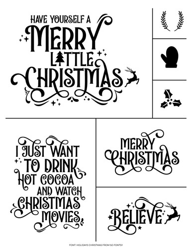 have yourself a merry little christmas free svg ikonart stencil