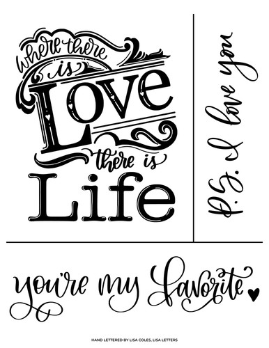 where there is love there is life i love you youre my favorite free svg for ikonart stencil kit