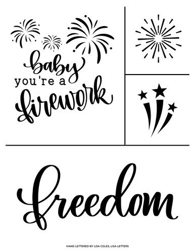fireworks and freedom free svg ikonart custom stencil making kit