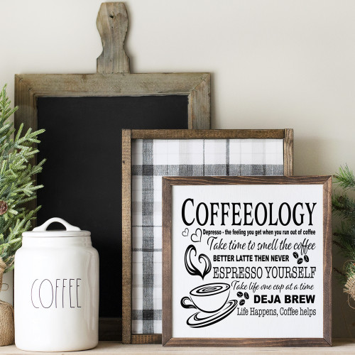 dezartisan coffeeology sign made with ikonart stencils
