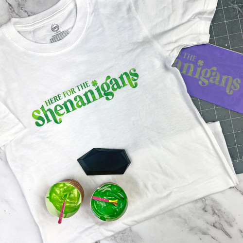 here for the shenanigans free svg tshirt ikonart stencil kit