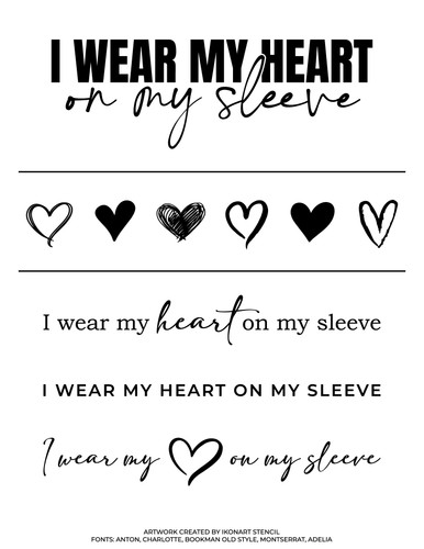 i wear my heart on my sleeve free svg for ikonart