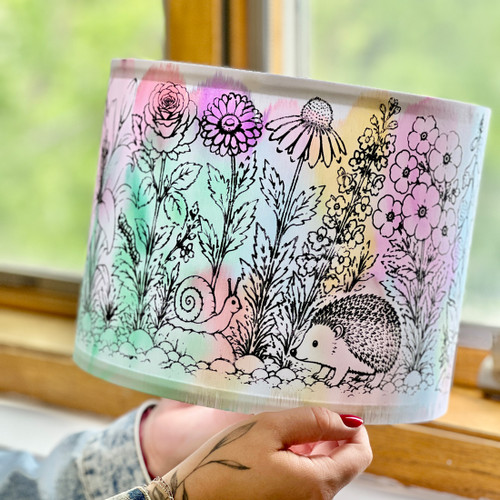 flower garden hedgehog free svg for ikonart stencil