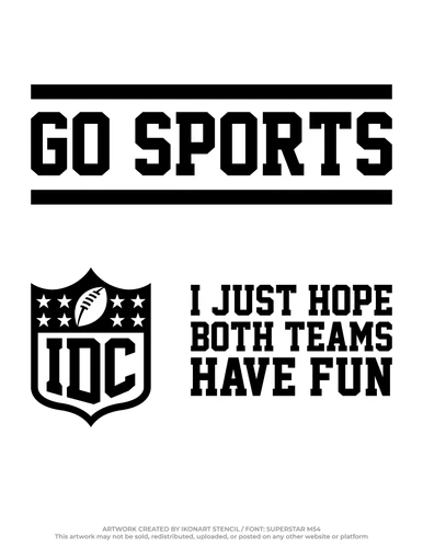 go sports idc funny svg for ikonart stencils