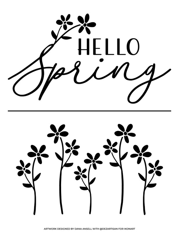 hello spring flowers free svg for ikonart stencil kit hello spring flowers free svg for ikonart stencil kit