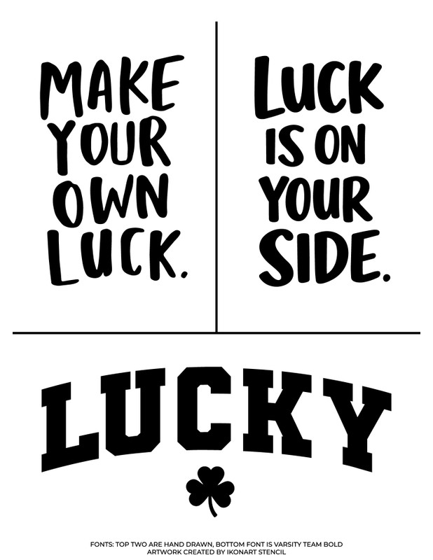 make your own luck is on your side lucky free svg for ikonart