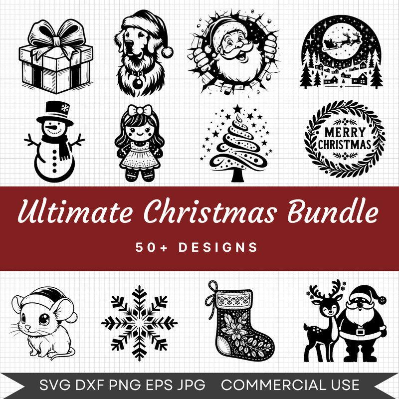 christmas in july art svg bundle ikonart stencil