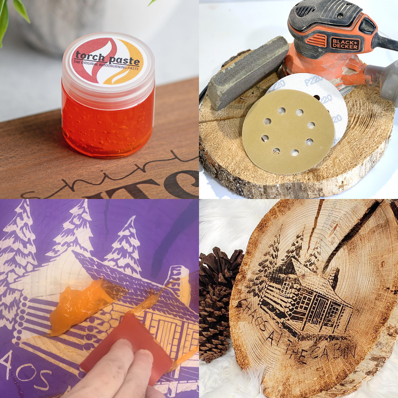 Easy to wood burn 🔥 with Torch Paste! #woodburn #woodburningprojects