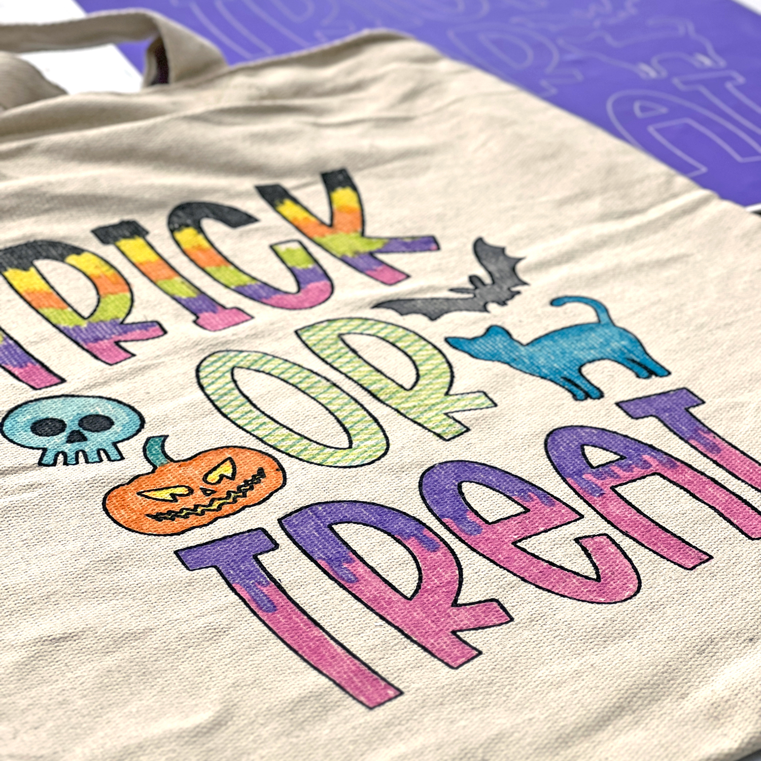 Easy DIY Trick-or-Treat Bags for Halloween with Ikonart