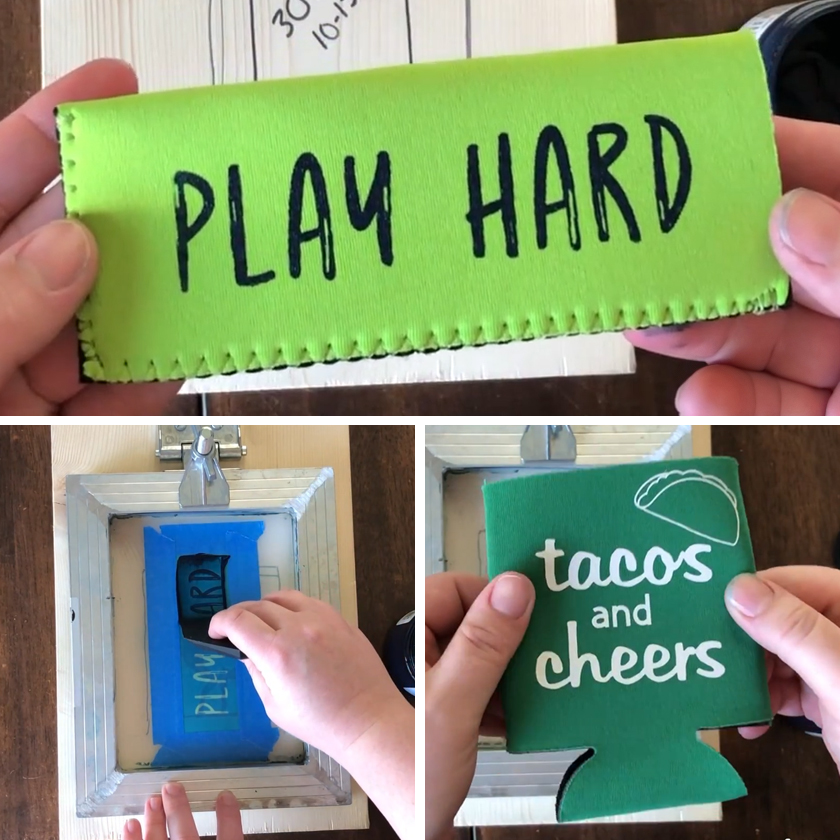 How To Screen Print Multiple Can Koozies with Ikonart
