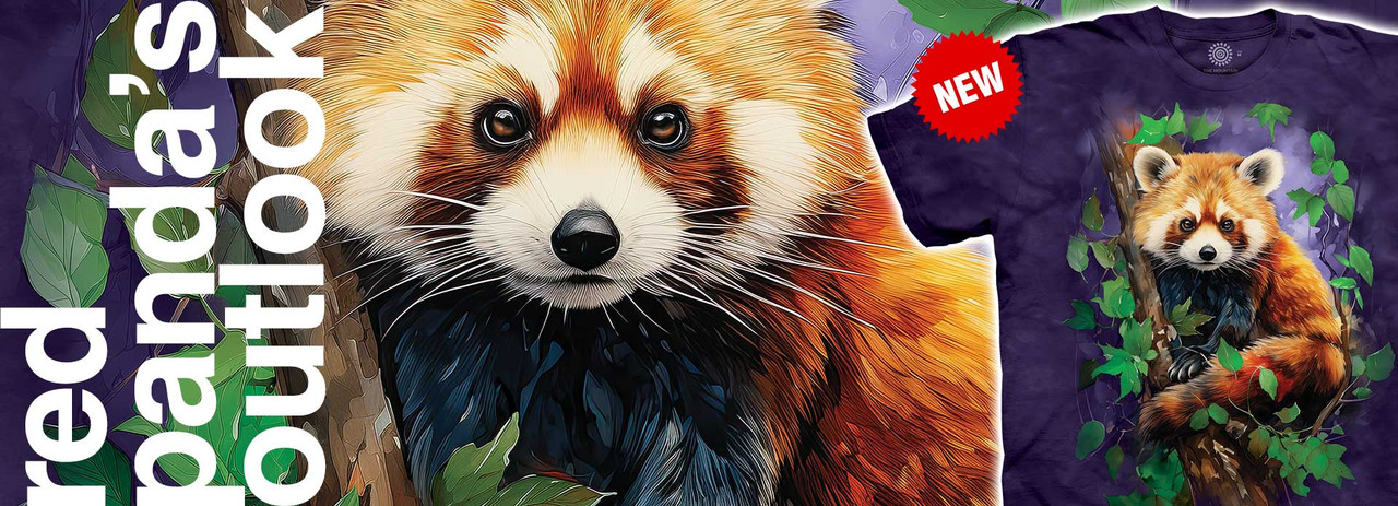 NEW Red Panda's Outlook Tie-Dye T-Shirt Tee for that Wild Animal!