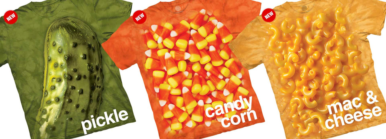 NEW Pickle, Candy Corn & Mac & Cheese Food T-Shirts