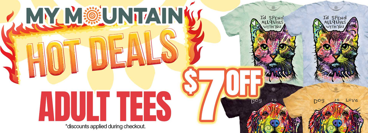 Hot Deals $7 OFF Adult My Mountain Tees