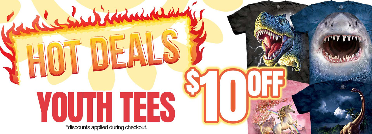 Hot Deals $10 OFF Youth Tees