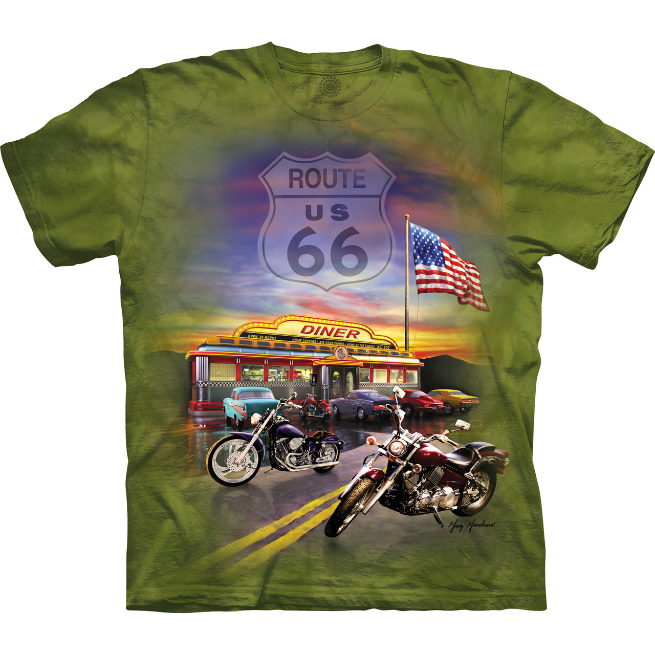 Chemise Redhead Theme Route 66 - Taille XL - Manches Courtes Beige - Occasion Très Bon état