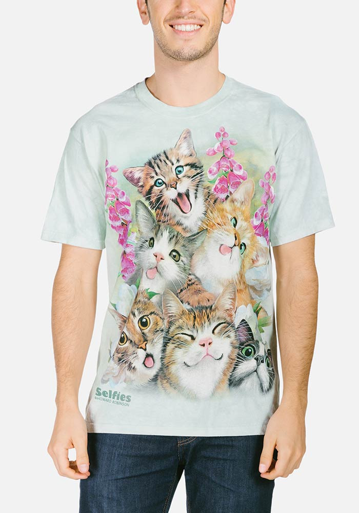 Kittens Selfie Classic Cotton T-Shirt Tee