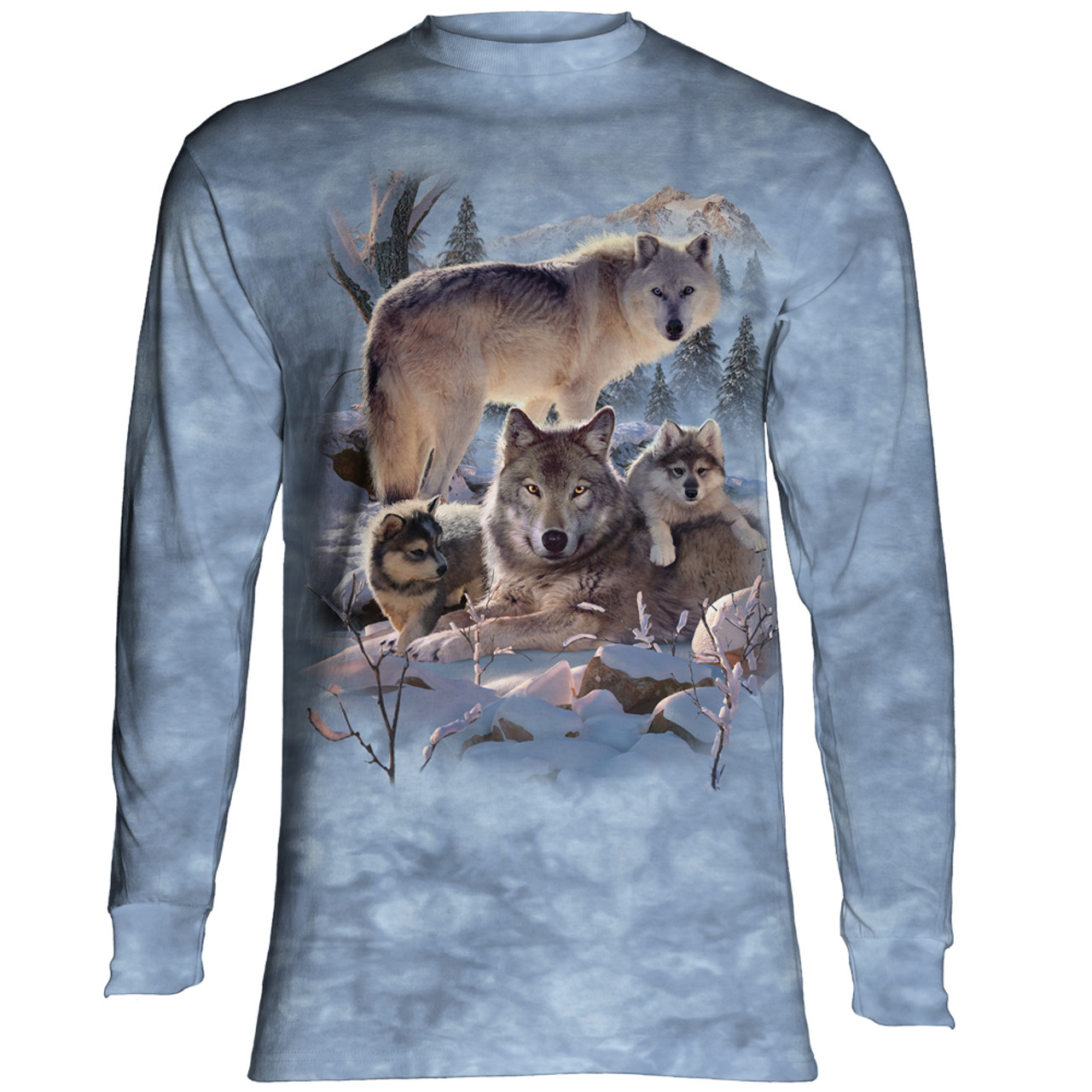 Wolf Family Mountain Classic Long-Sleeve T-Shirt