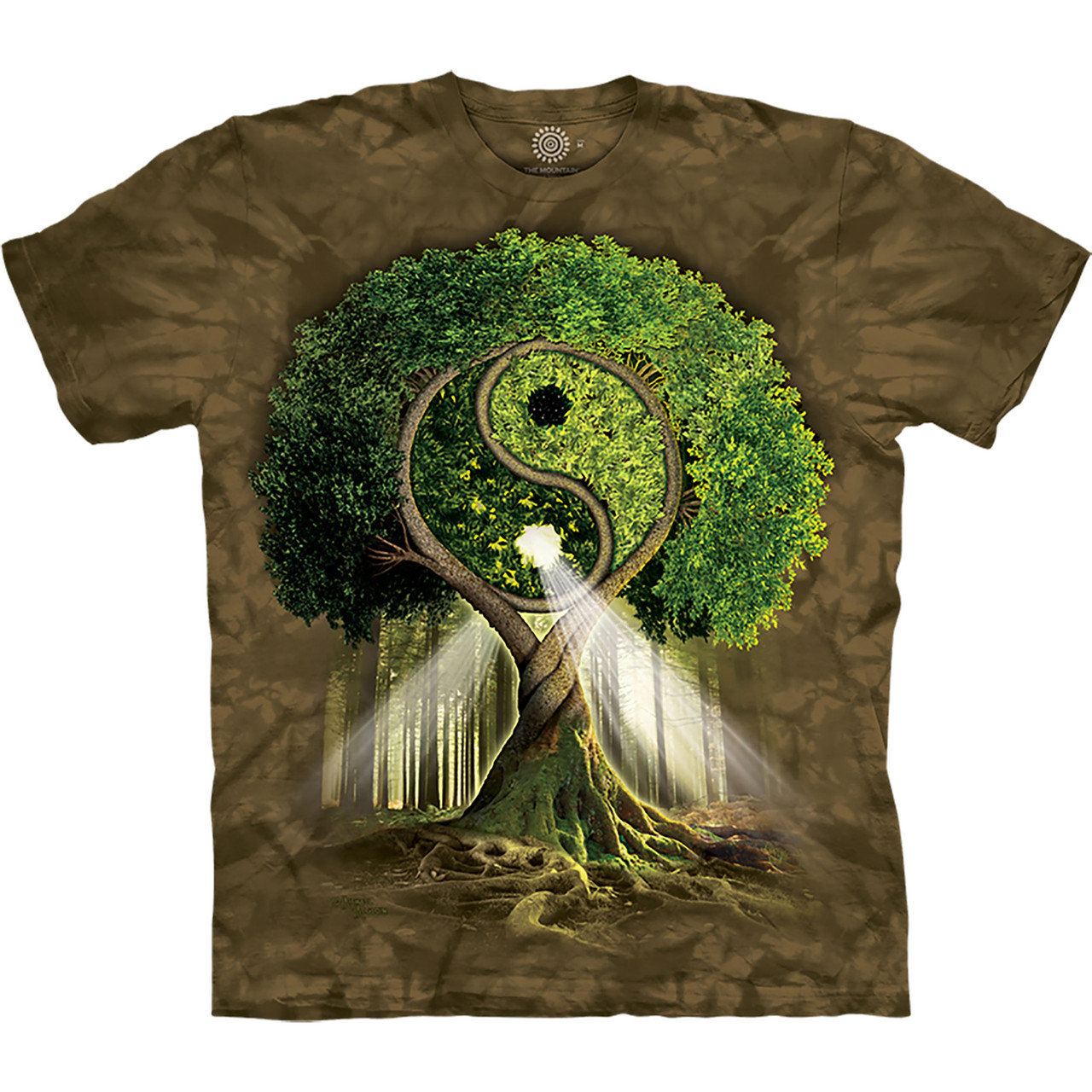 Yin Yang Tree Classic Cotton T-Shirt Tee