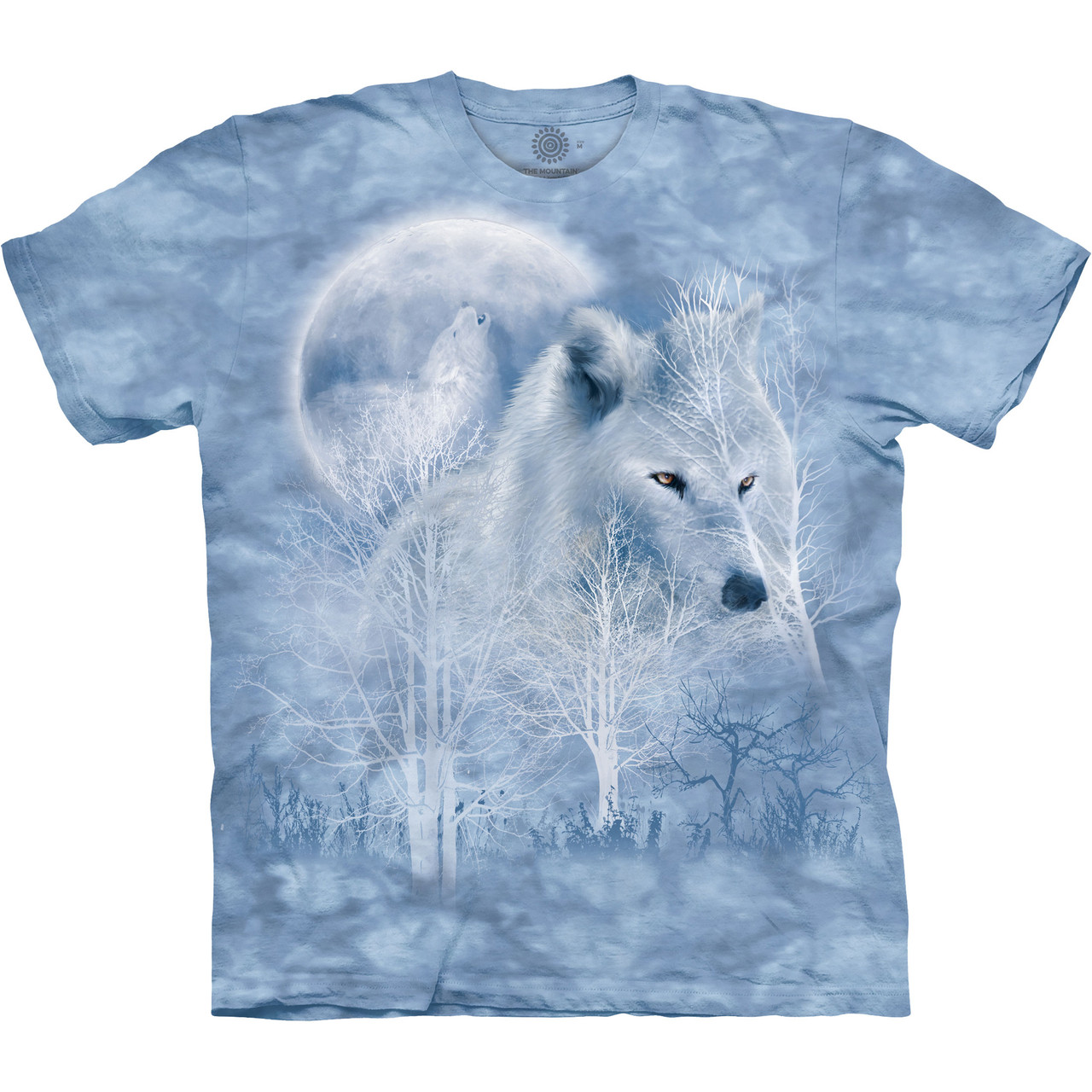 T-shirt with White Wolf Print main image 1