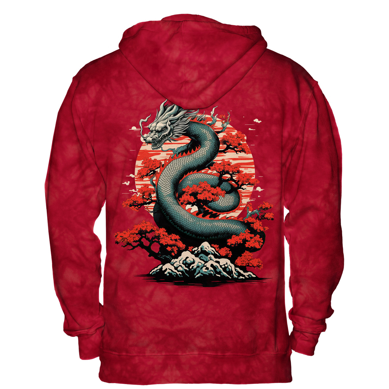DUALISM Dragons ハーフジップ Double Dragon Blossom Classic Hoodie Sweatshirt | The Mountain Shirts
