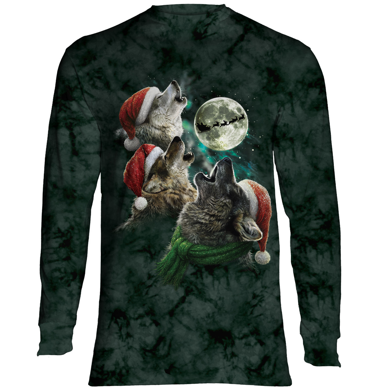 3枚WOLF MOUNTAIN リアルツリー　長袖シャツ　ビックサイズ　2XLT Three Wolf Moon Christmas Classic Cotton T-Shirt | The Mountain Shirts