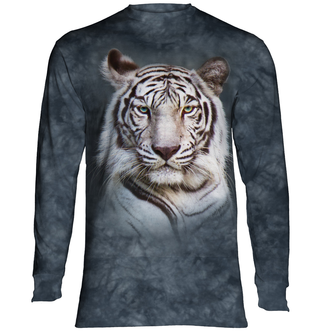 Regal White Tiger Portrait Classic Cotton T-Shirt | The Mountain