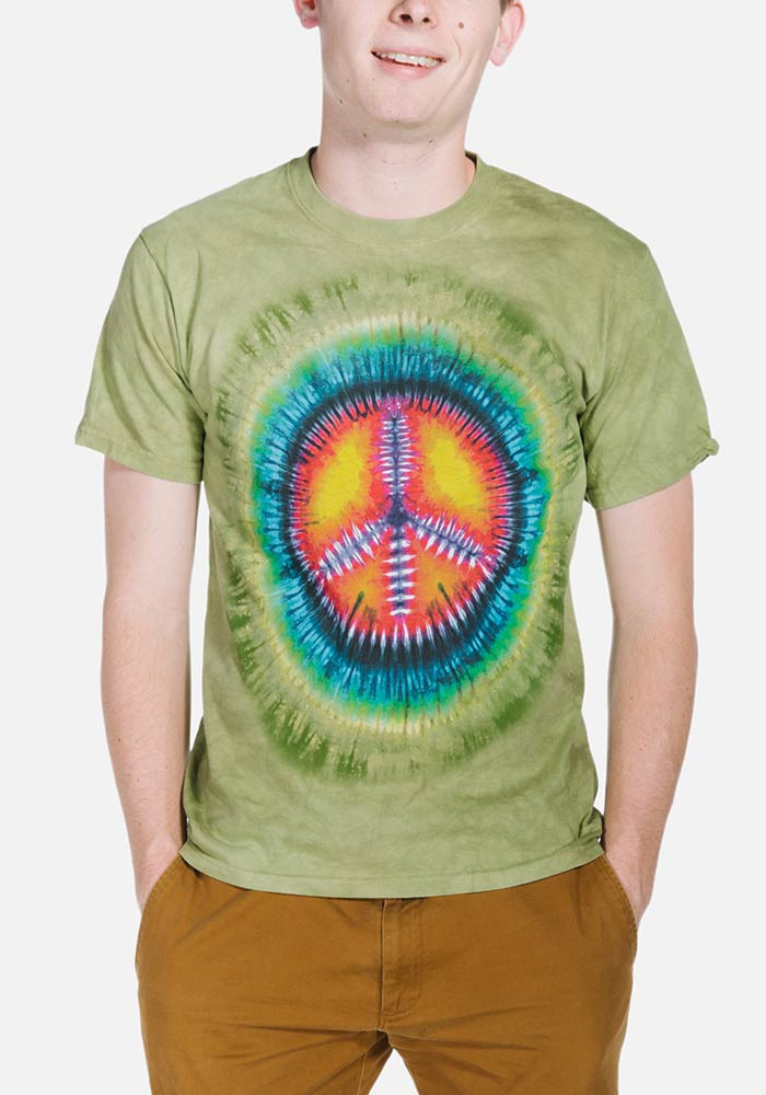 tie dye peace sign t shirt