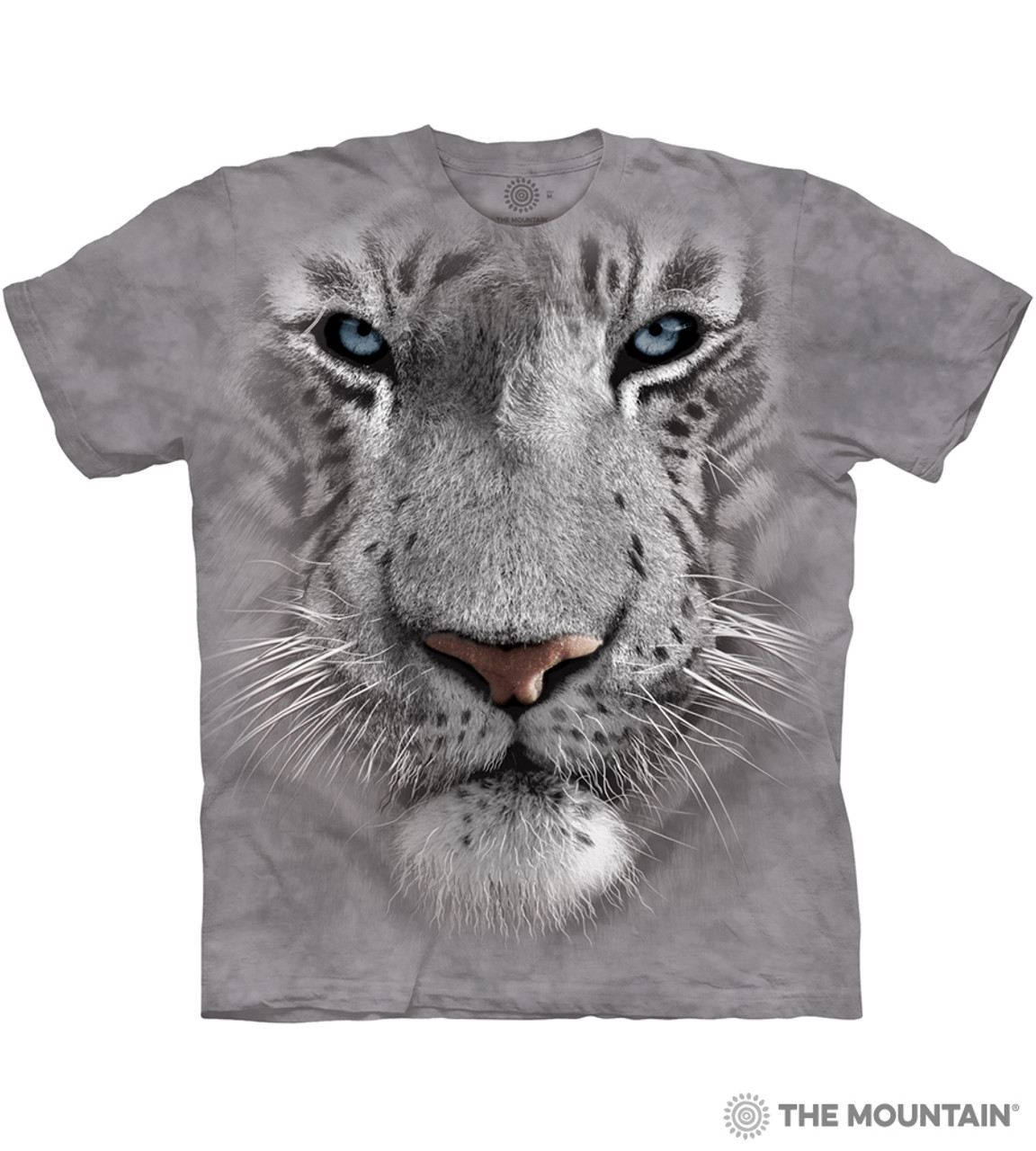white tiger print shirt