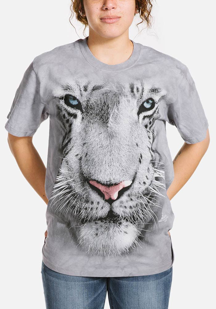 White Tiger Face Classic Cotton T-Shirt Tee