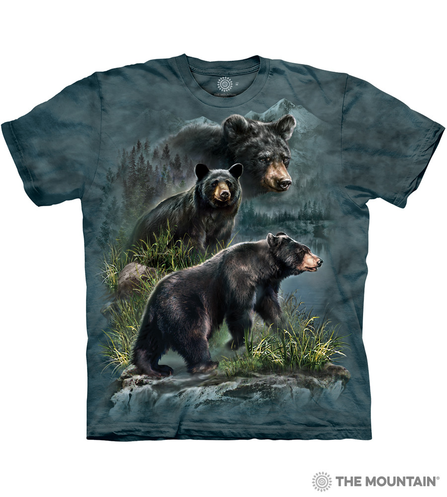 Three Black Bears Classic Cotton T-Shirt Tee