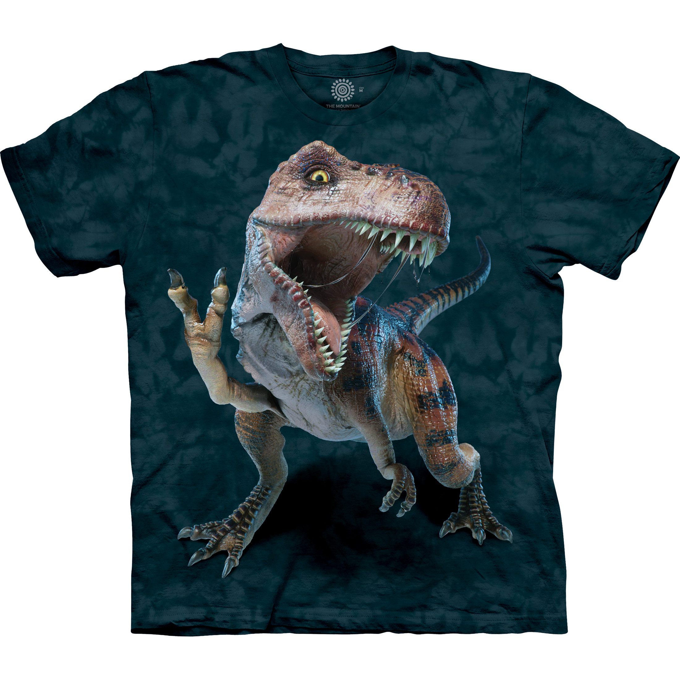 T-shirt The Mountain Homme 3XL - Bleu Sarcelle Tie Dye - Loup Et Lune
