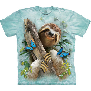 Sloth & Butterflies Classic Cotton T-Shirt
