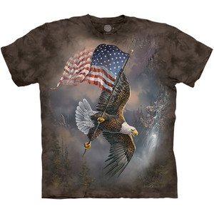 Flag-Bearing Eagle Classic Cotton T-Shirt
