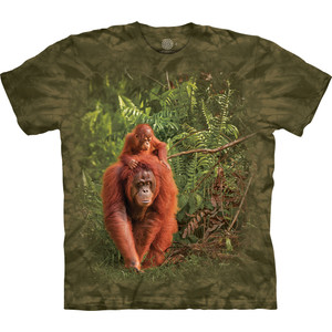 Orangutan Mama And Baby Classic Cotton T-Shirt
