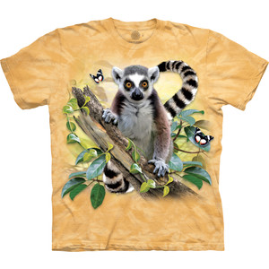 Lemur and Butterfly Classic Cotton T-Shirt